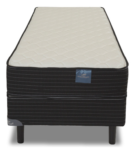 Sommier 1 Plaza Y Media Espuma 100x190cm Foam Center Color Negro