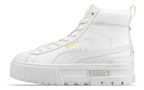 Tenis Puma Mayze Mid Wns 381170 01 Blancos Piel Plataforma