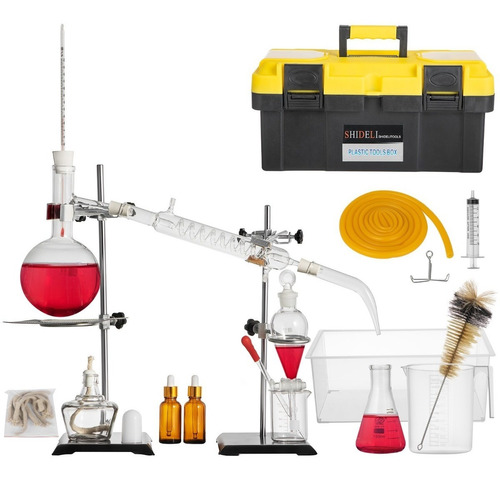 Kit Aparatos Destilación  Cristalería Química Destilador