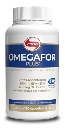 Ômegafor Plus 1000mg Vitafor 120 Cápsulas