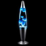 Lámpara Lava Lava  Negro Base Transparente Líquido Azul 239