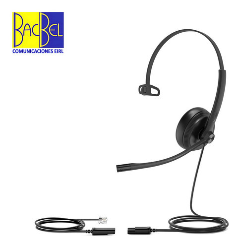 Yealink - Headset Auricular Yhs34 Con Rj9 Para Telefono Ip Color Negro