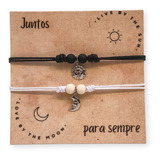 Pulseira De Casal Sol E Lua Para Namorados Minimalista