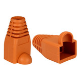 100 Pz Bota Capuchón Naranaja Protector Para Plug Rj45 Color Naranja Claro
