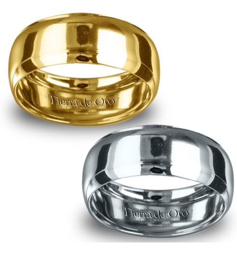 Par Argollas Matrimonio Oro 10k 8mm Anillo Alianza 770h8