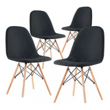 Set De Sillas Eames Rectas Tapizadas Modernas Vanguardistas