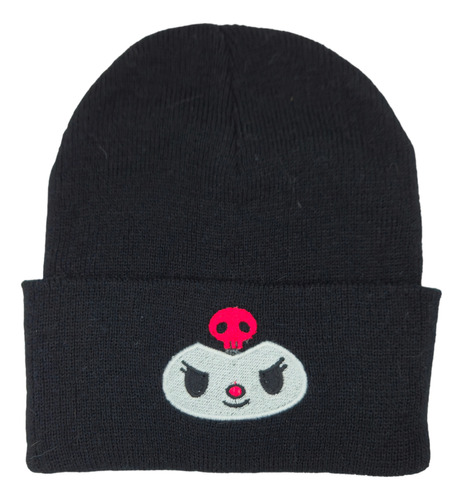 Gorro Tejido Bordado Kuromi Sanrio Gorro Beanie Tejido 