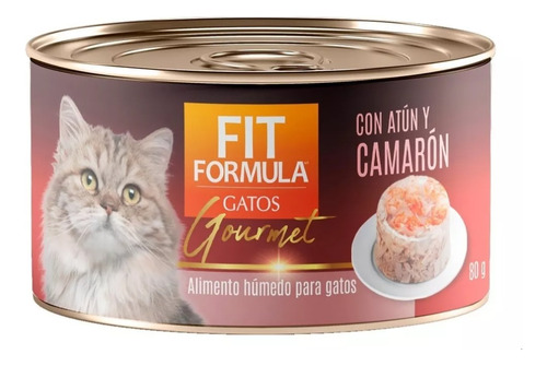 Alimento Humedo Gatos Gourmet Atun Camaron Fit Formula 80 G