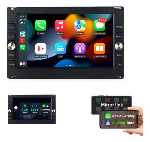 Estereo Android 11 Carplay Para Mk4 Mk5 Jetta Bora Polo 2+32