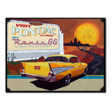#925 - Cuadro Vintage - Route 66 Ruta Auto Garage No Chapa