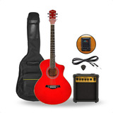 Guitarra Electroacustica Eq4 + Ampli + Funda + Cable + Pua