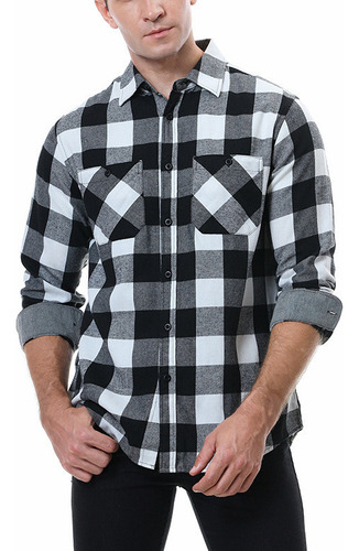 Camisa Térmica Informal De Franela Para Hombre