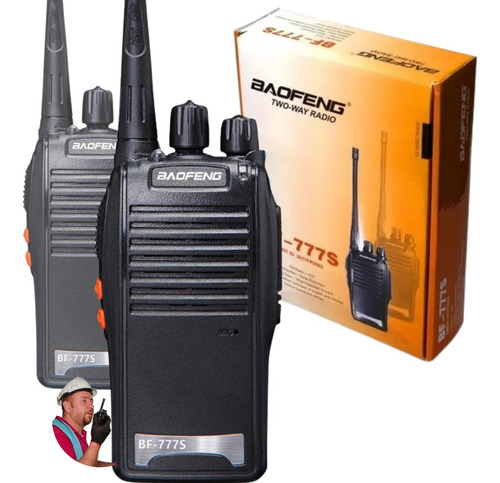 Kit Par 2 Radio Baofeng 777s Walk Talk Comunicador 16 Canais
