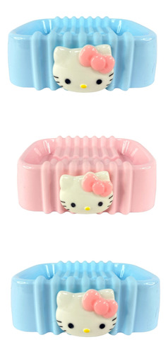  Mayoreo 3pz Hello Kitty Jabonera Kawai Plástico Genérico 