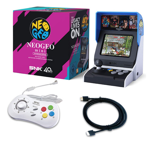 Neo Geo Mini International Arcade And White Game Pad Set [i.