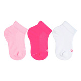 Kit 3 Pares Meias Lupo 2725-089 Infantil Meninas Algodão