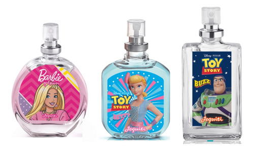 Kit Jequiti Colônia Infantil Barbie Girl Power + Toy Story Betty +toy Story Buzz