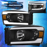 For 06-08 Dodge Ram 1500 -09 2500 Black Amber Led Drl He Aac