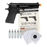 Marcadora Co2 Elite Force 1911 A1 Blowback Bbs 6mm Xtr C