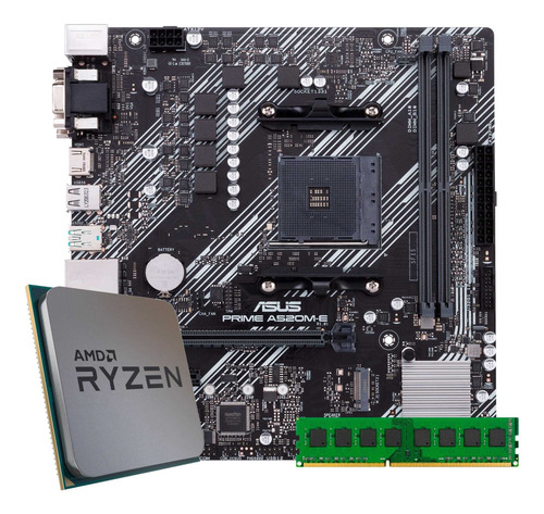 Kit Brx Amd Ryzen 7 5700g Placa Mãe A520m-e + 8gb