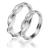 Anillos Compromiso Ajustables Trenzado Eterno Amor Parejas 