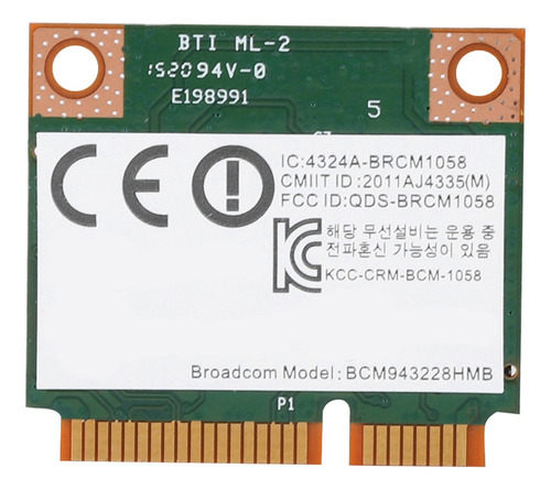 Para Hp Para Broadcom Bcm943228hmb Doble Banda 300m Mini Pci