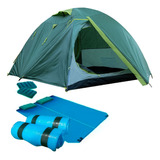 Carpa 4 Personas Iglú Sobretecho + Almohada + Colchon 2p