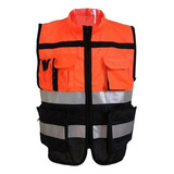 Proteger La Ropa Con Bolsillo De Tiras L 170 Naranja Negro