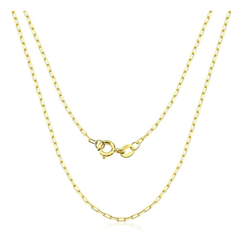 Corrente De Ouro 18k - 750 Feminina Cartier 40cm 1mm Cor Amarelo