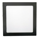 Luminaria Painel Led 18w Quadrado Embutir 4000k Preto Bivolt