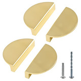 Tiradores De Muebles Semicirculo Dorado 4u 95mm 