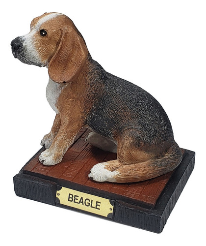 Cachorro Cão Escultura Estatueta Enfeite Resina Raça Beagle