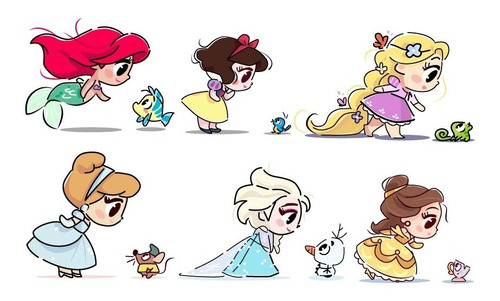 Kit Princesas Disney Vector Png Y Pdf 