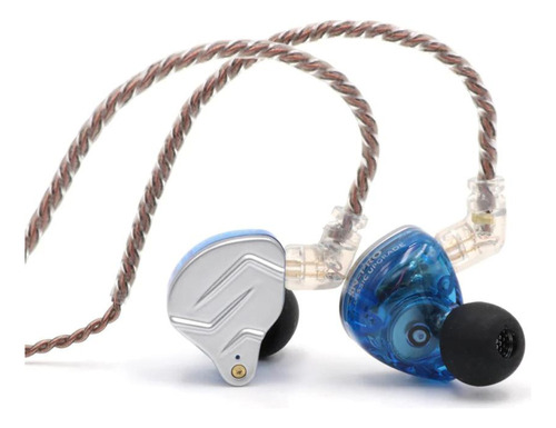 Auriculares In Ear Marca Kz Acoustics Zsn Pro S/ Mic Azul