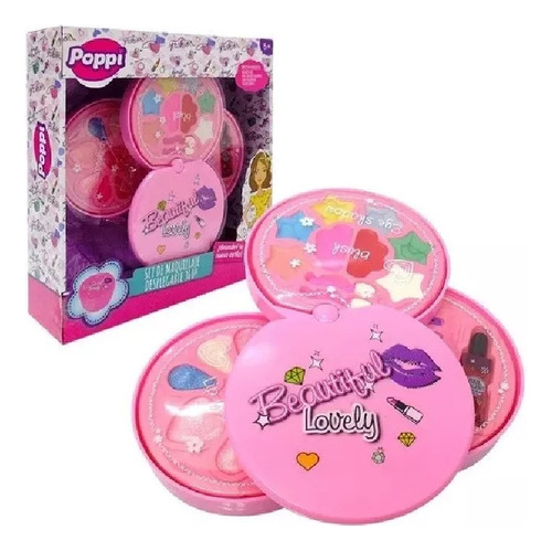 Set Valija De Maquillaje Infantil Desplegable 360° - Poppi