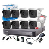 Kit Cctv Profesional Hikvision  8 Cam 5mp Fullhd + Hdd 1tb