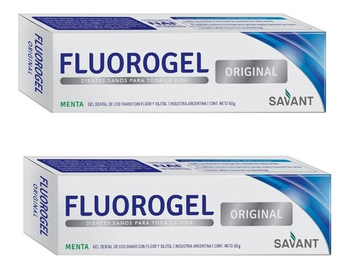 Fluorogel Original Pack X 2 Gel Dental Con Fluor 60g