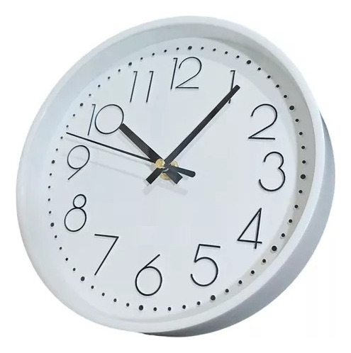 Reloj De Pared Circular Moderno 25 Cm Vidrio 
