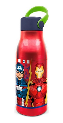 Botella De Agua Infantil Avengers Aluminio Ar1 1115 Ellobo 