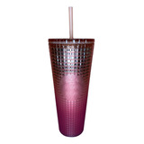 Vaso Starbucks Cristales Rosa Degrade 710 Ml