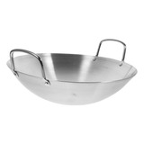 Wok De Acero Inoxidable Hemoton De 26 Cm (10,2 Pulgadas), Es