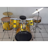 Bateria Turbo Power Amarelo Completa Bumbo 20 