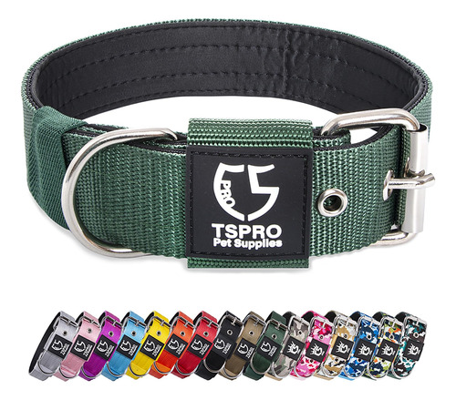 Tspro Collar Tactico Para Perro De 1.5 Pulgadas De Ancho, Co