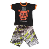 Set Bermuda Niño Over The Wave + Remera - Talle 8 Excelente!