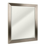 Head West 26 X 32 Modern Brush Nickel Mirror, 26x32 Inches,