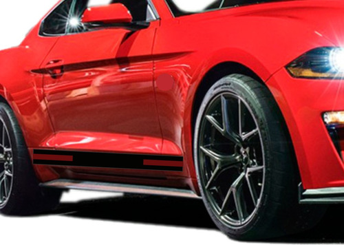 Sticker Franjas Laterales Compatible Con Mustang 