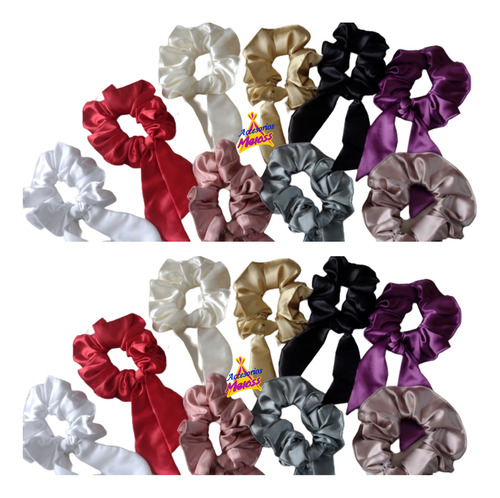 Scrunchie Satin Accesrios Meloss Cabello Niña Mujer 