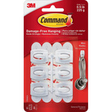 Set De  Mini Ganchos Blancos 3m Command Soporta 225g