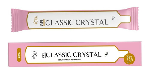 Refil Sachê Gel Classic Crystal Unhas Fibra De Vidro - Volia