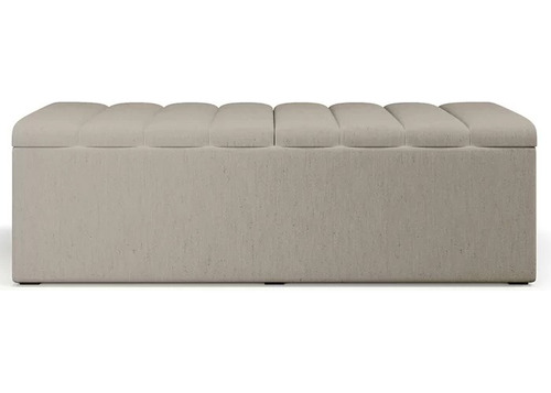 Recamier Báu Cama Box 160cm Estofada Linho Bege 